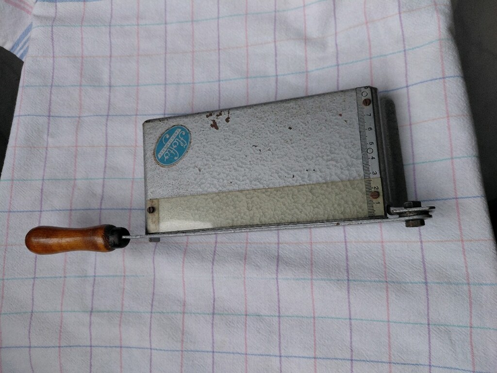 Flofto marka Alman malı antika fotoğraf giyotini - 5