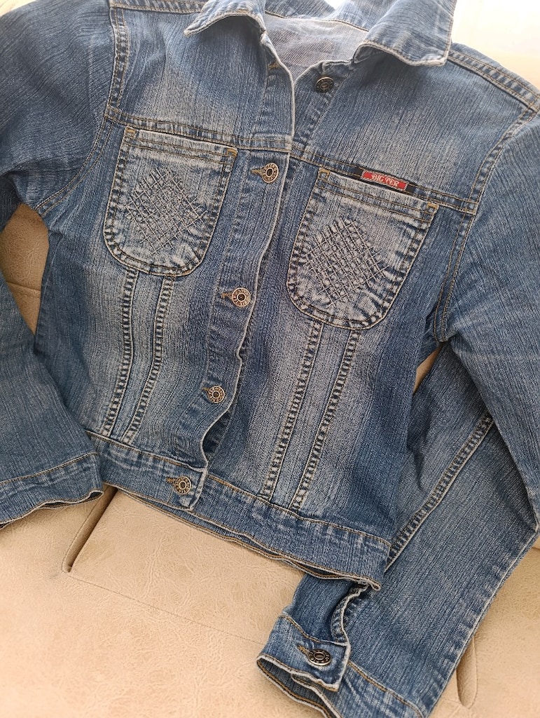 bayan Jean kot ceket L beden uyumlu