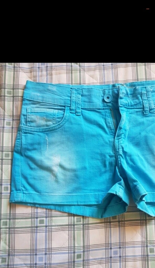 Collezione 40 beden mavi denim şort - 2