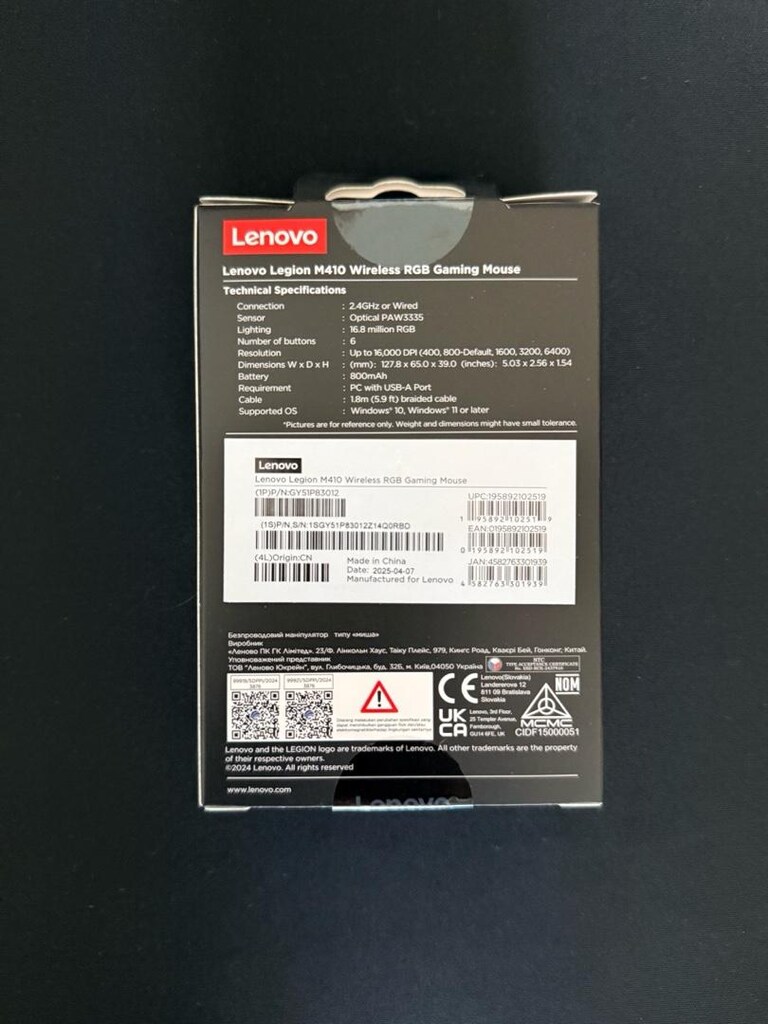 Lenovo Legion M410 16000 DPI RGB Siyah Kablosuz Gaming Mouse - 2