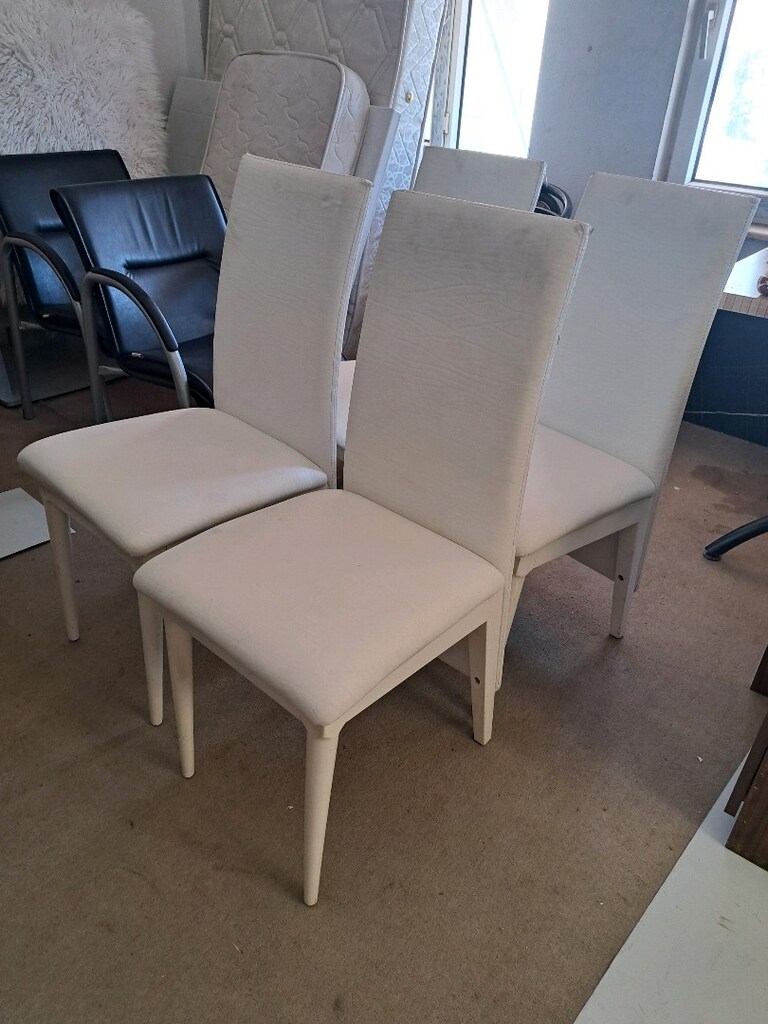 4 ADET DERİ KAPLAMALI HATASIZ SANDALYE - 2