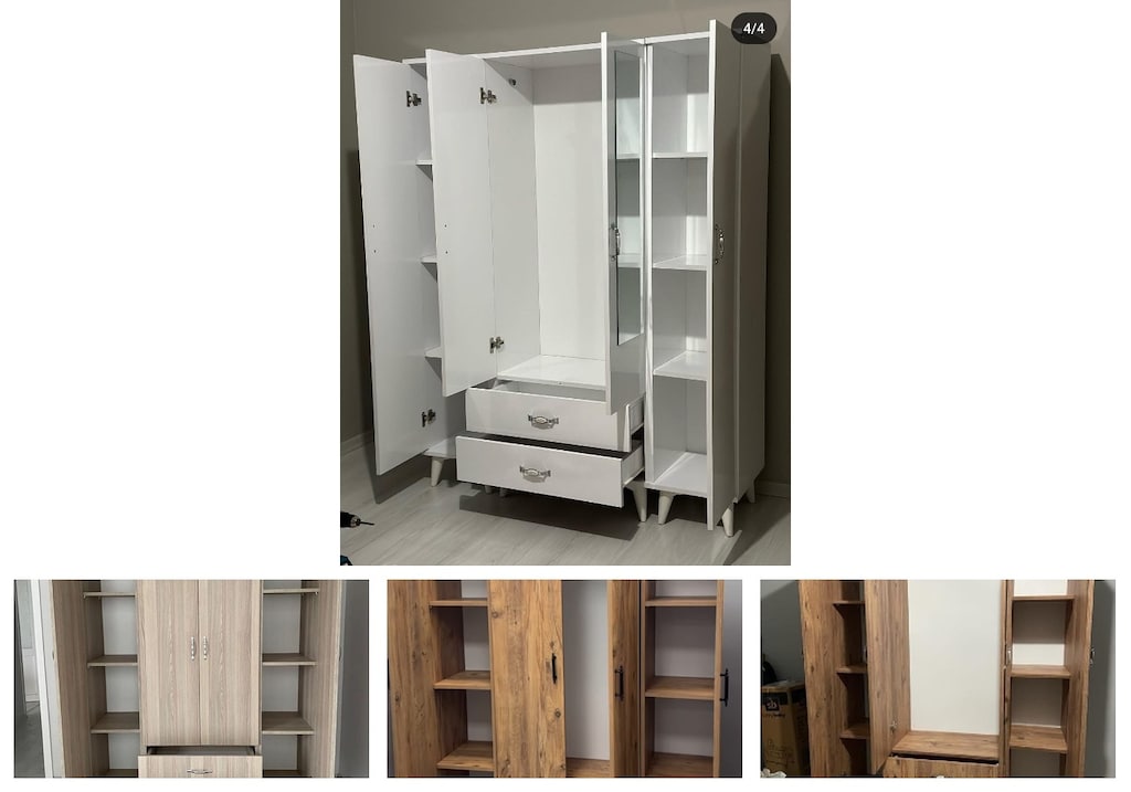 4 kapaklı elbise dolabı zagmjztrje - 4