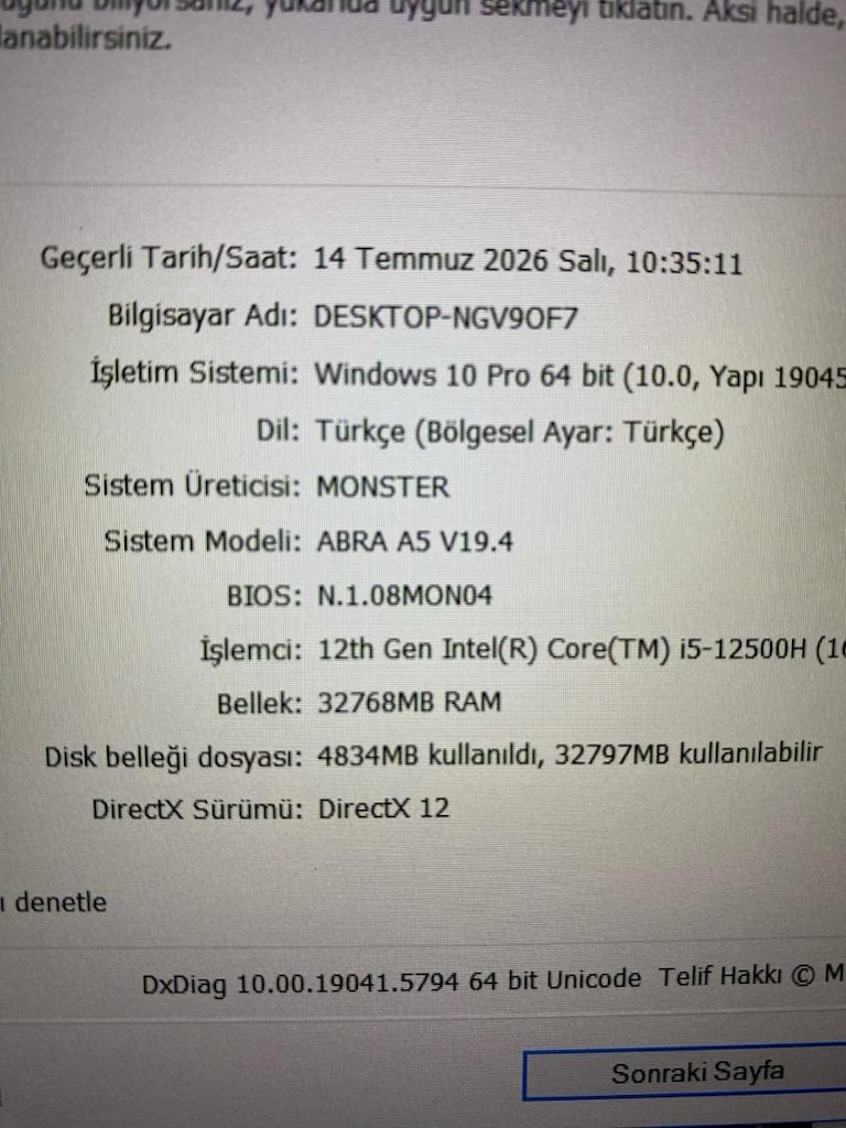 MONSTER OYUN İŞ BİLGİSAYARI ABRA A5 V19.4 - 8