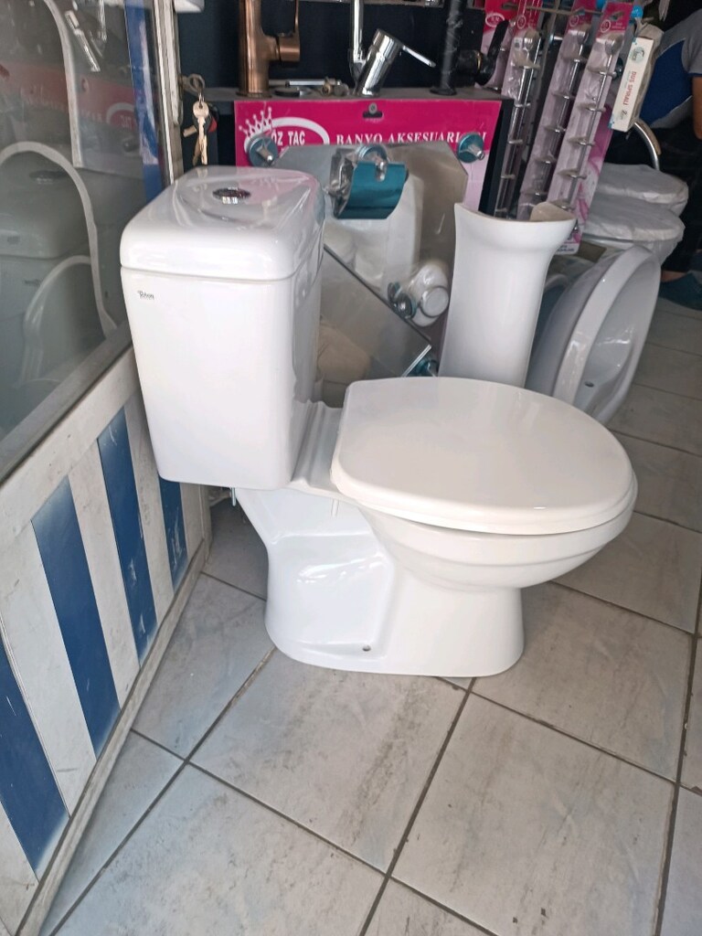 Klozet ve Ayaklı lavabo ikinci el klozet tam takım eksiksiz sıfır malz - 7