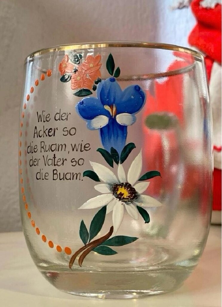 Alman El Boyama Vintage Büyük Kulplu Bardak - 6