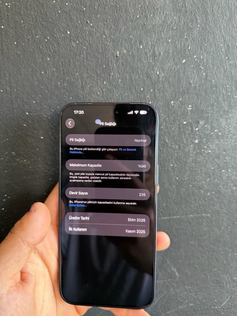 APPLE 17 Pro Max 256 GB YD AÇIK PİL 96 - 6