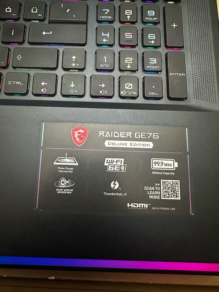 MSI Raider GE76 12UHS | i9 12900HK - RTX 3080 Ti (16GB) - 64GB RAM 1TB - 4