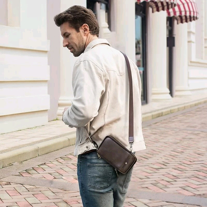 ORIGINAL LEATHER CROSS BELT BAG - 5