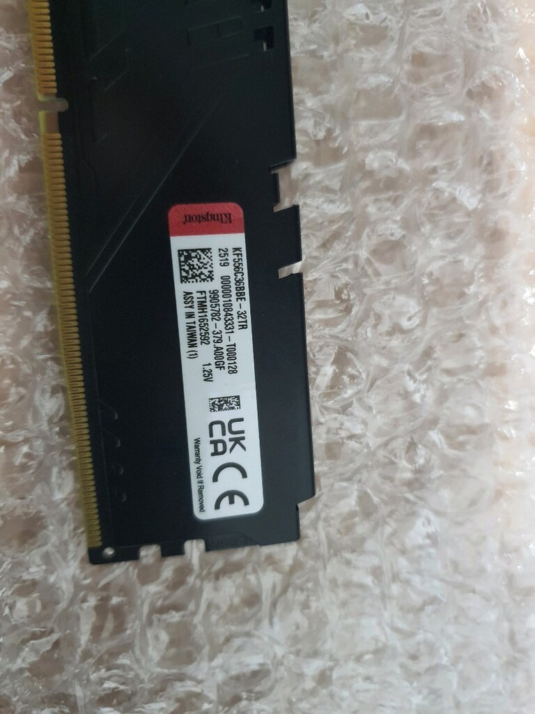 Kingston 32 gb ddr5 5600 mhz tek modül ram - 2