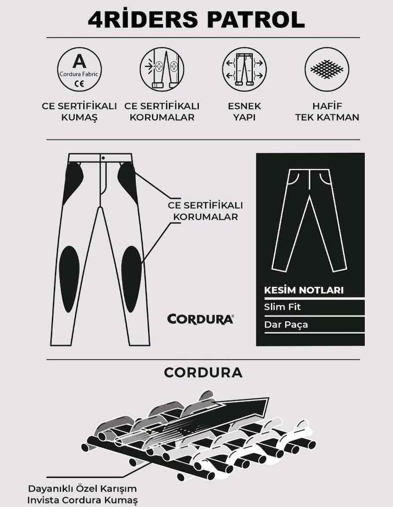 4riders korumalı pantalon - 5