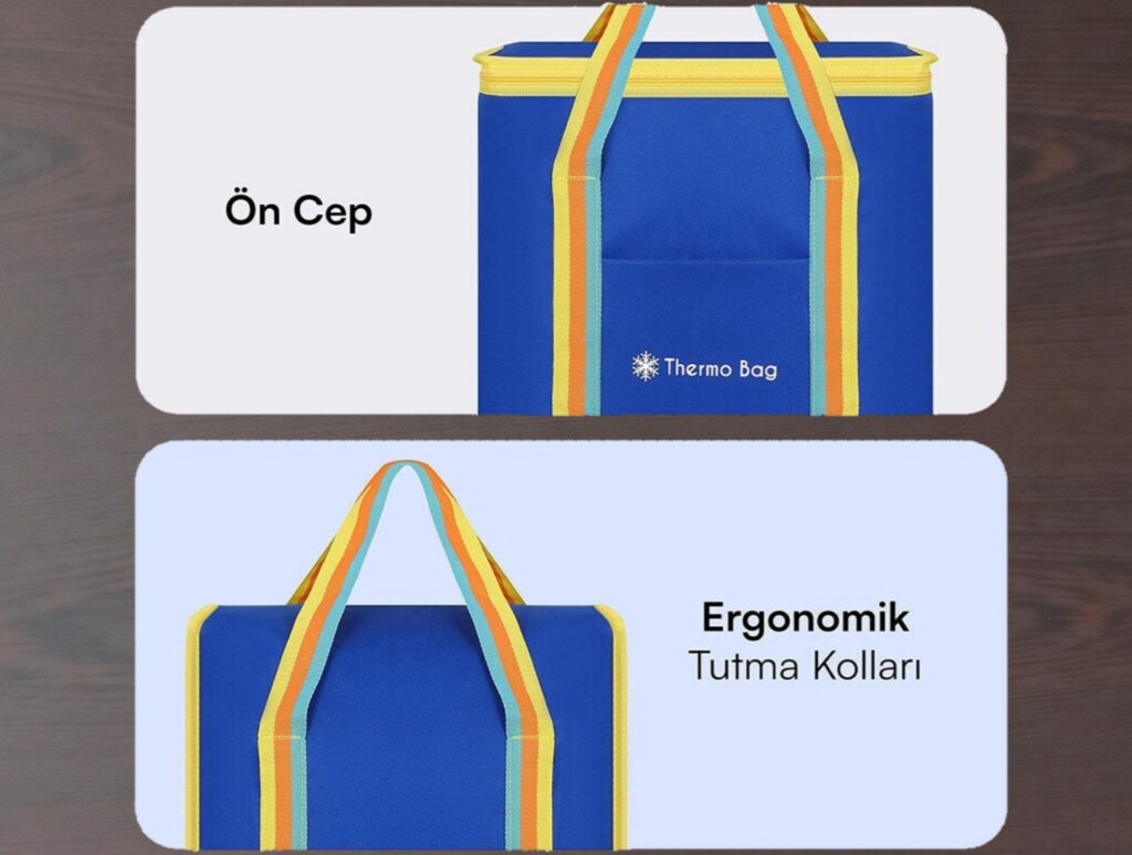 Termos Çanta Piknik İçin, Soğuk Tutar Mavi 30,5LT - 5