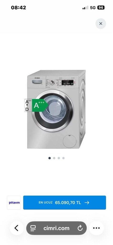 Bosch 9Kg Çamaşır makinesi serie 8,1 Yıl Garantili - 6