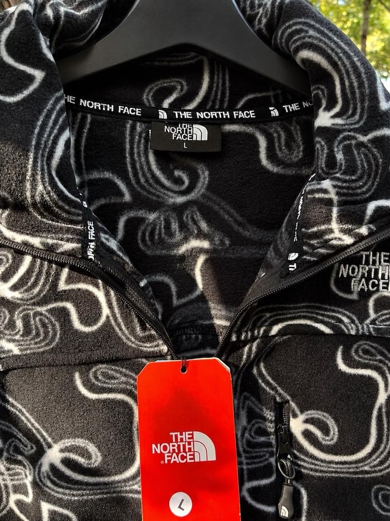 North Face Siyah Desenli Unisex Polar - 4