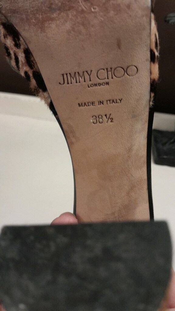 JIMMY CHOO LEOPAR DESENLI TOPUKLU SANDALET - 4