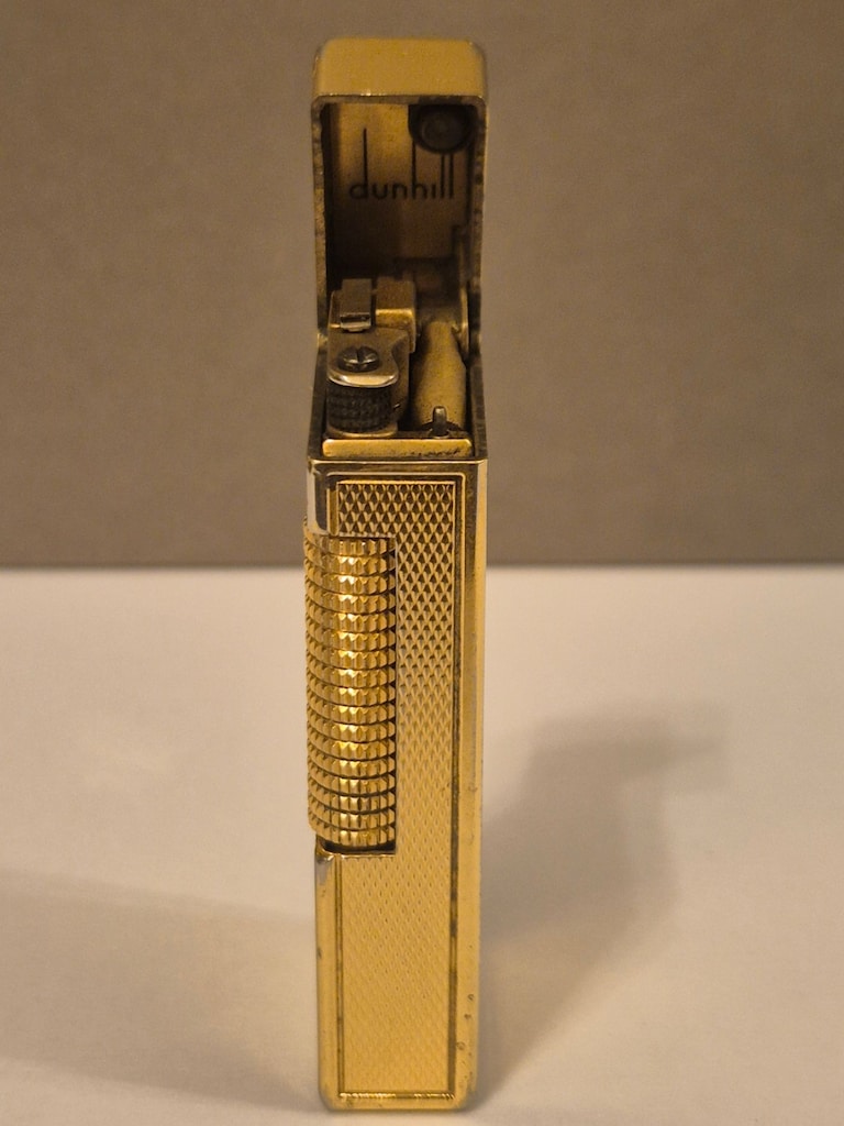 Orijinal Dunhill Rollagas Altın Kaplama Vintage Çakmak - 8