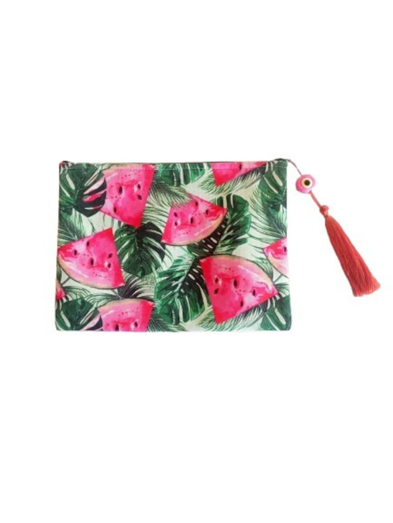 Wishclutch Karpuz Desenli Tropikal Clutch Çanta - 10