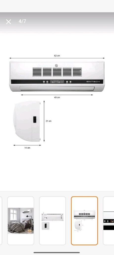 Simtech KM-1718 Duvar Tipi Vantilatör Beyaz - 3