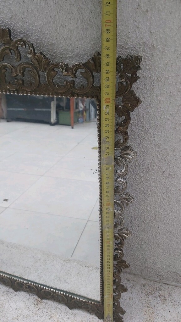 Kare pirinç çerçeve ayna - 2