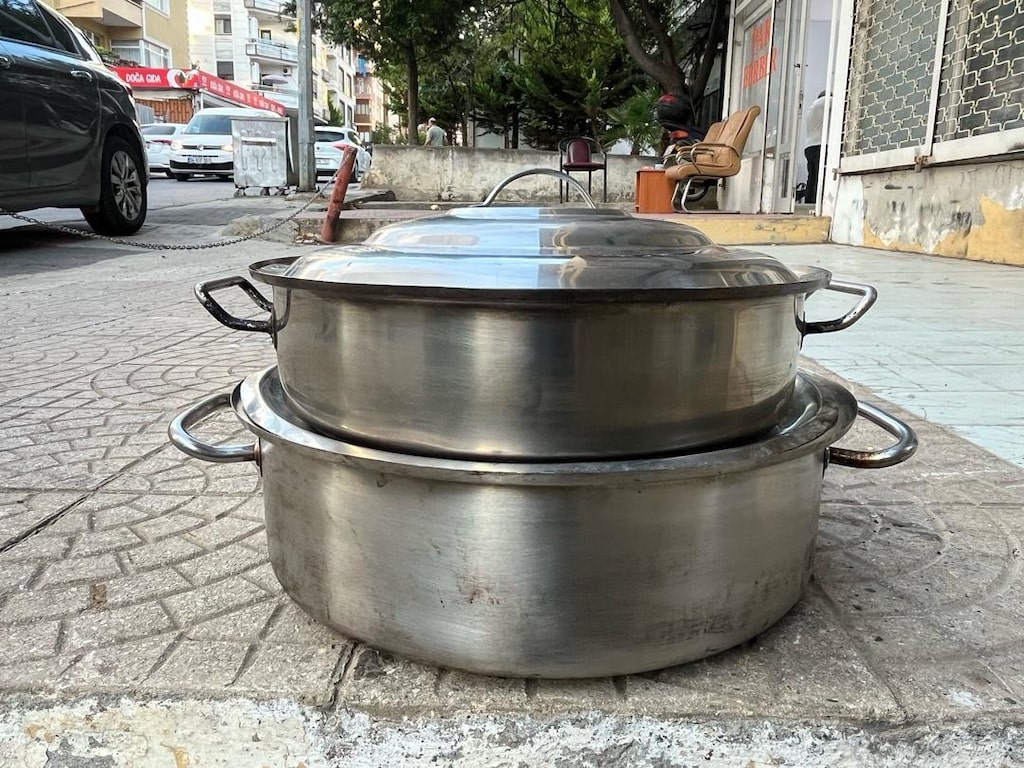 36 ve 40 cm Pilav Tenceresi Sanayi Tipi Pilav Tenceresi Yayvan - 7