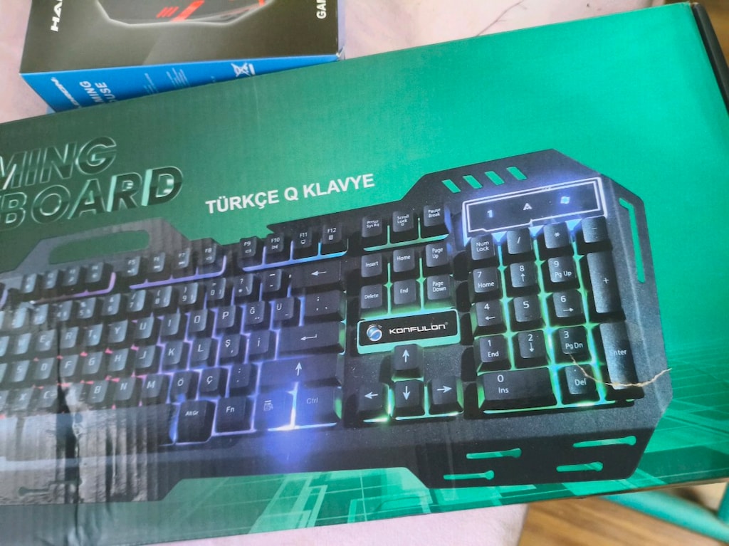 Klavye mause set RGB sıfır ürün Türkçe gaming Q klavye - 3