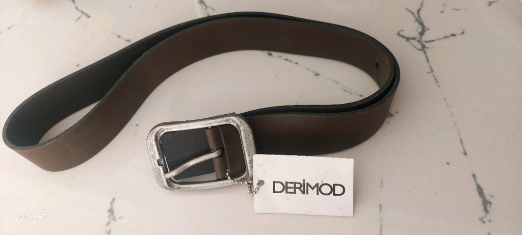 DERİMOD ORJİNAL CAMIZ DERİSİ SIFIR KEMER HAKİKİ DERİ - 3