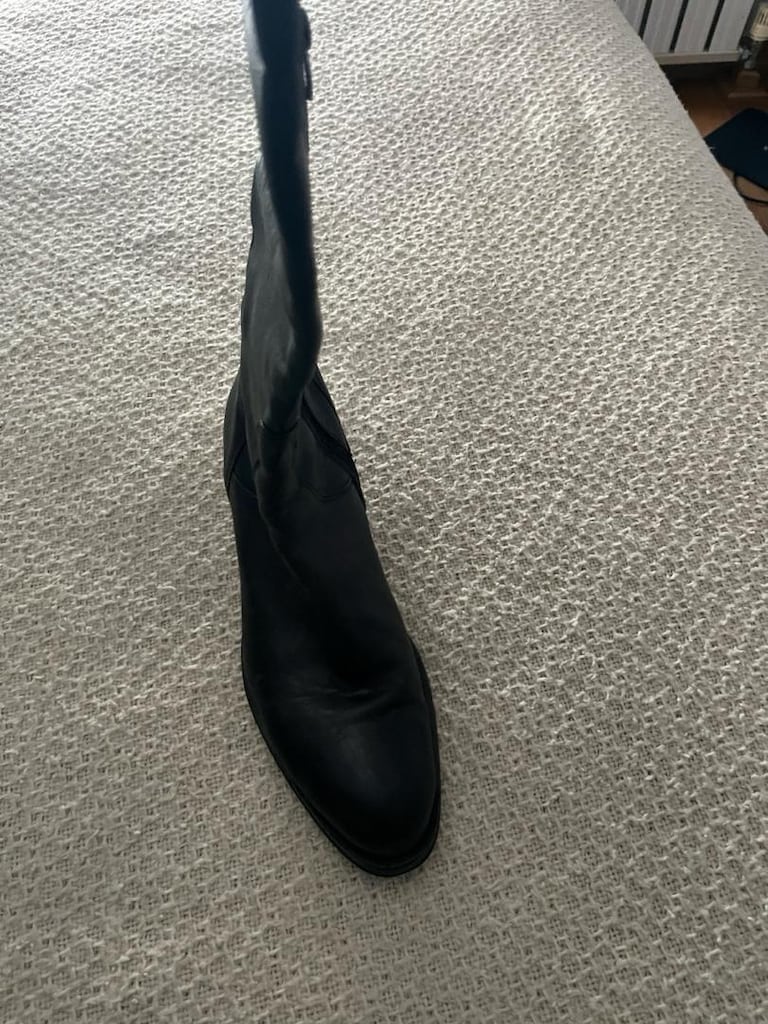 Sisley 41.5 numara gri deri çizme - 3