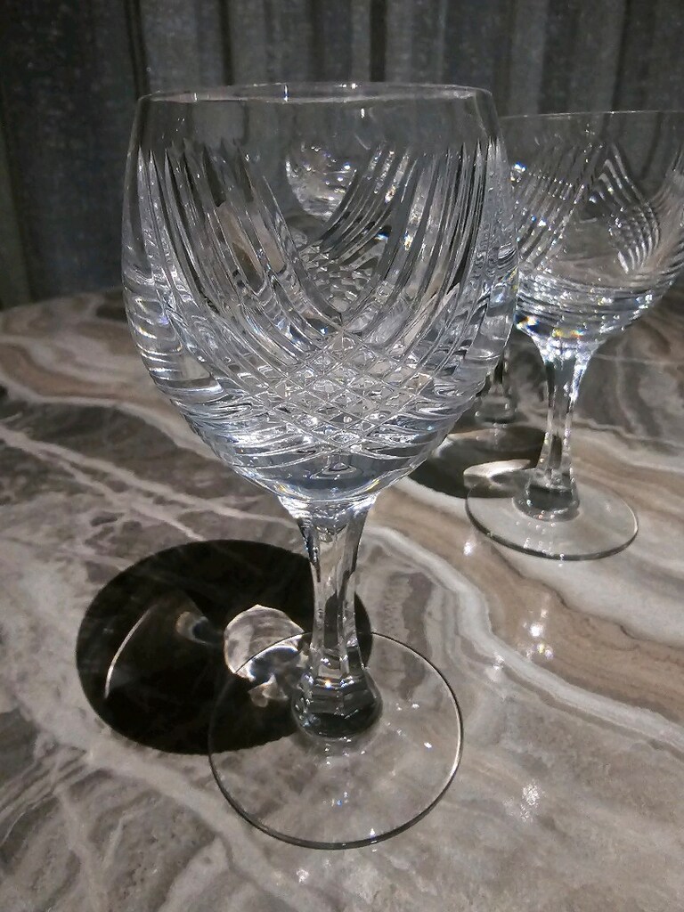 elmas kesim kristal kadeh antika - 2