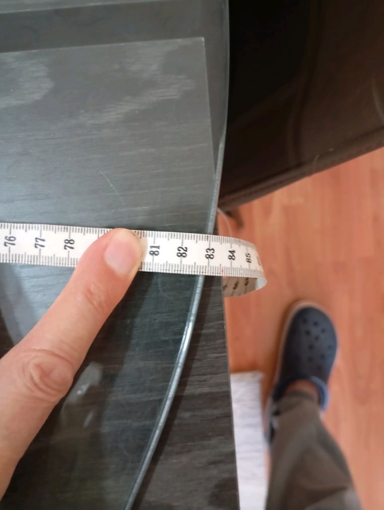 yuvarlak sehpa şeffaf cam - 2