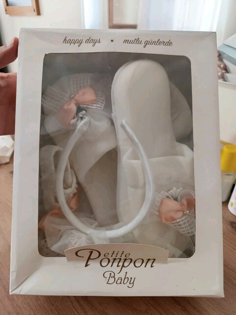 Petite Ponpon Baby Anne Bebek Lohusa Terlik Seti