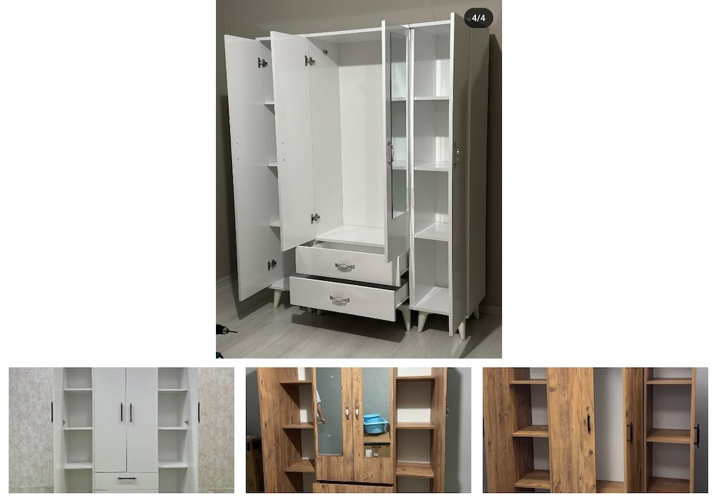 4 kapaklı elbise dolabı cixnmrsvcp - 4