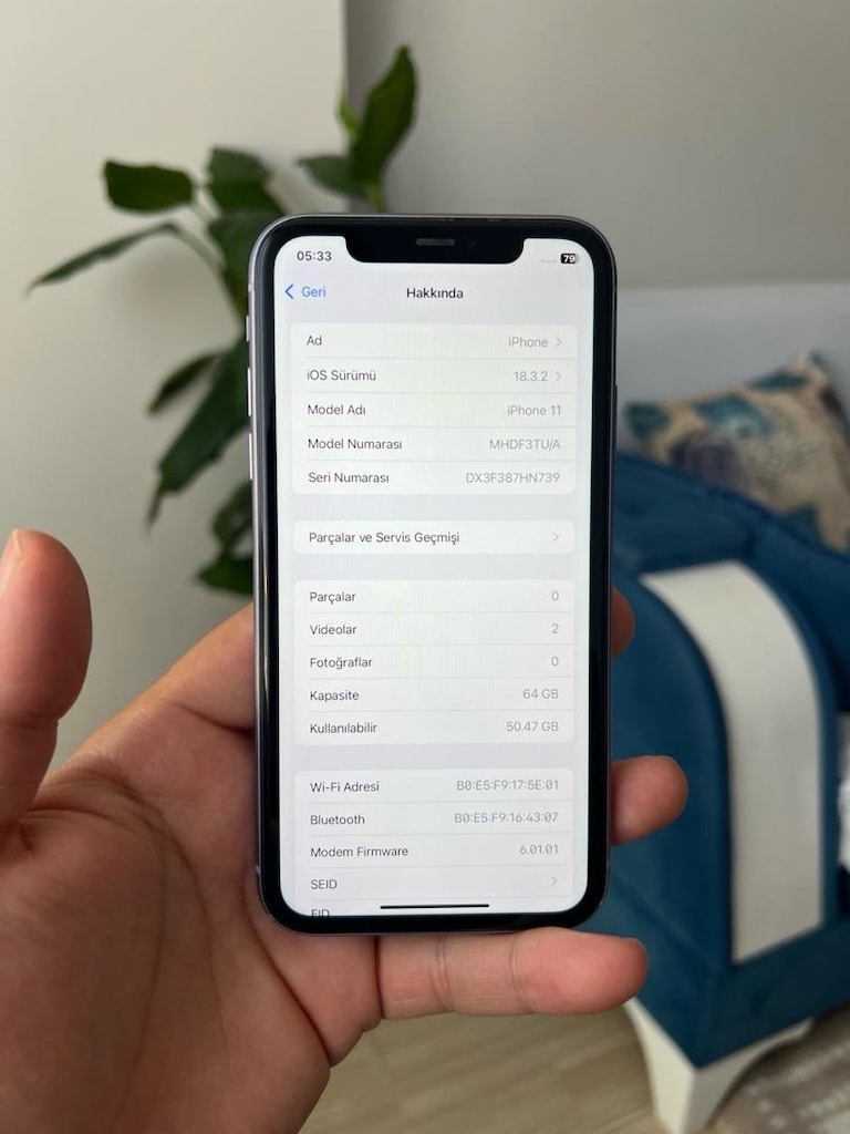 iPhone 11 64 GB Pil %100 Orjinal TR Cihaz - 5