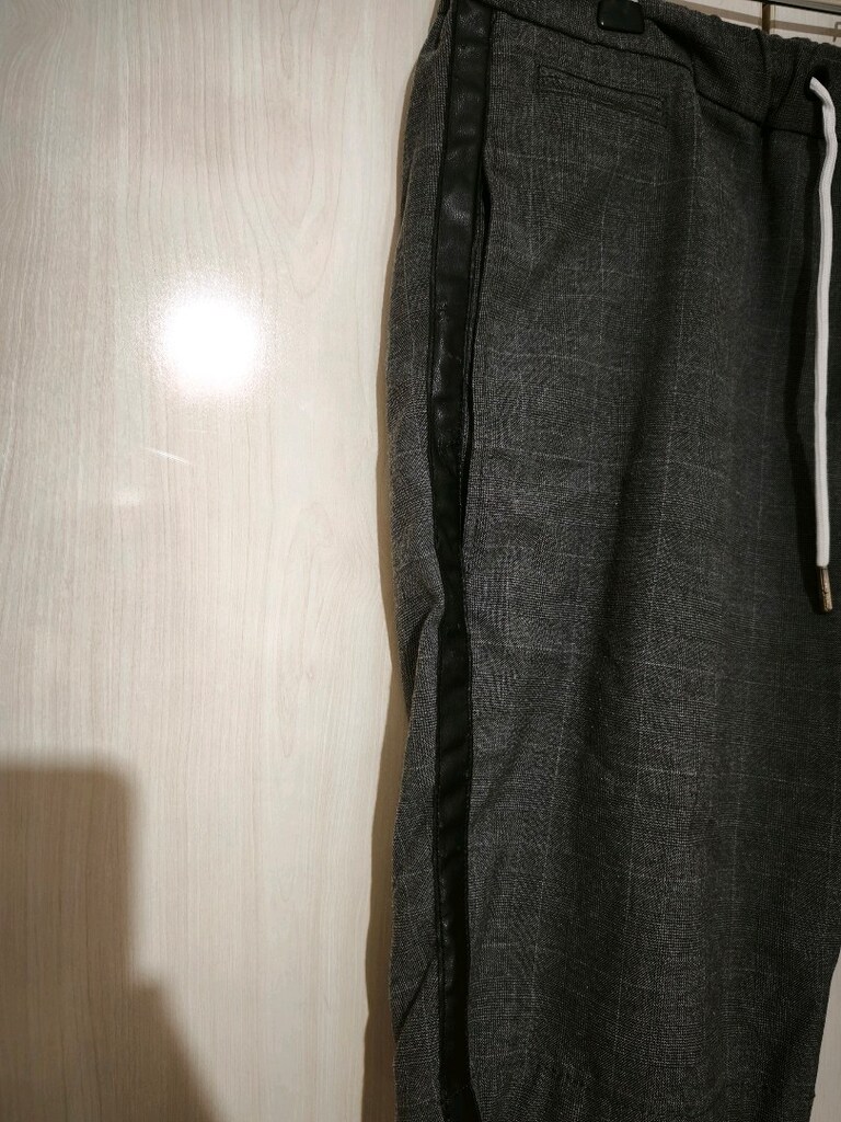 Gri renk kumaş şort XL Beden - 2