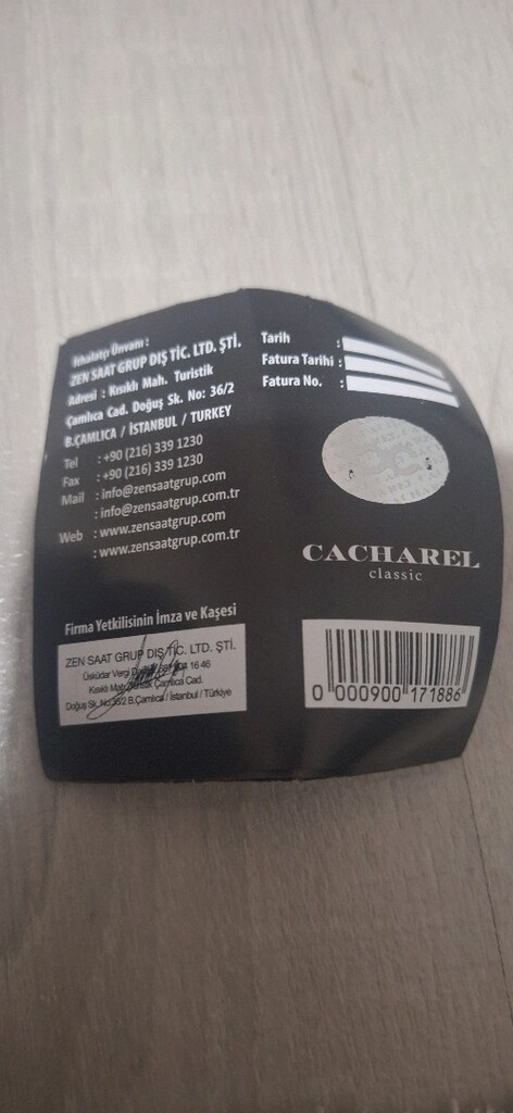 Cacharel 51 mm SarıLaciver Erkek Saat - 4