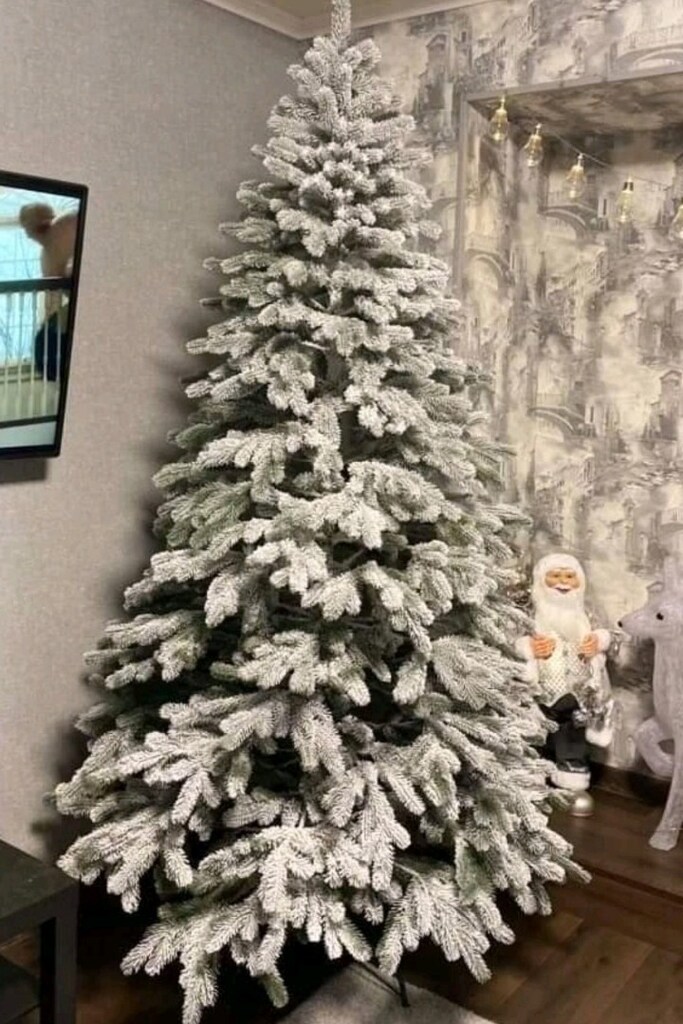 Sıfır Yılbaşı Ağacı | VIP kalite | 210 cm Ель новогодняя литая в снегу - 4