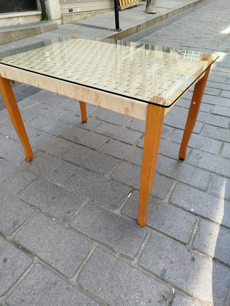 seyyar camlı çok amaçlı hasır masa - 7