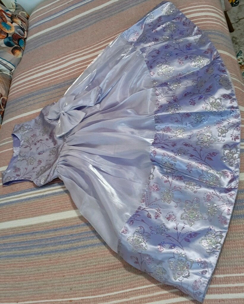 Lila Parlak Desenli Kız Çocuk Abiye - 10