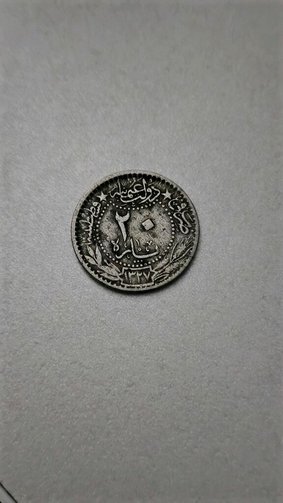 Osmanlı 20 Para, Sultan Mehmed V Reşad (1909/1327) - 2