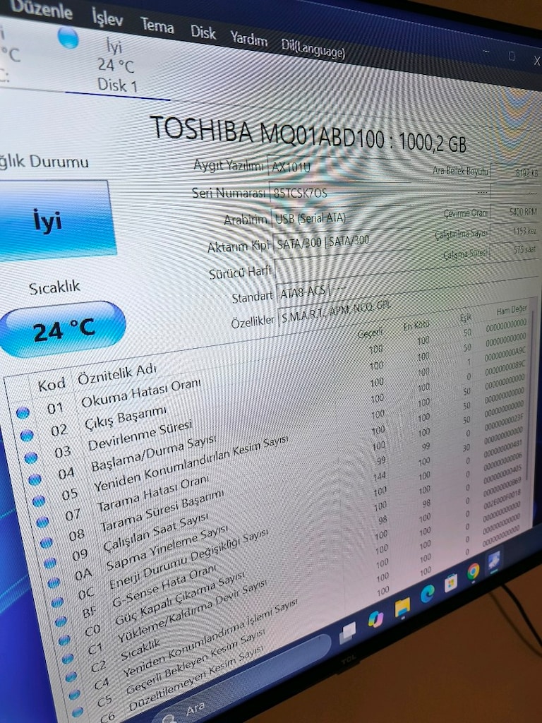 Toshiba marka external harddisk 1 TB 3.0 - 6