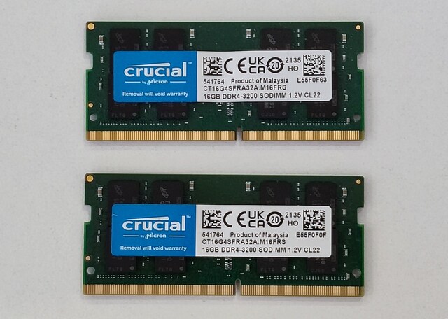 16× 2=32 GB CRUCİAL 3200 MHZ DDR4 NOTEBOOK RAM