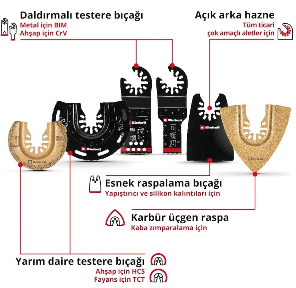 EİNHELL 6 PARÇA RASPALAMA UÇ SETİ - 4