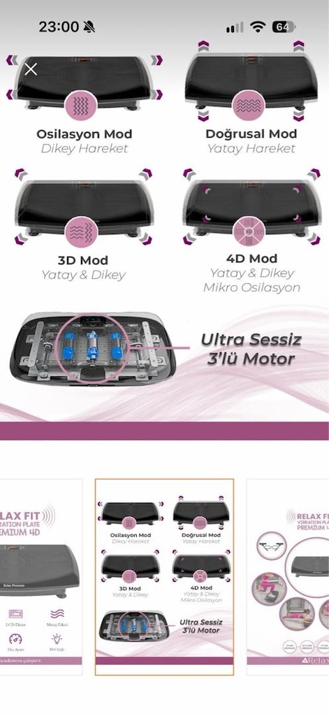 Relax Fit Vibration Plate Premium 4D - 6
