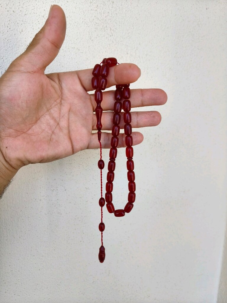 orjinal Alman döküm imzalı Osmanlı benzetme sıkma kehribar - 6