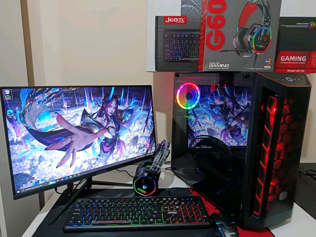 RYZEN 5 2600/RX 580 8 GB/16GB RAM/24 İNÇ SIFIR EKRAN HER ŞEY DAHİL SET - 5