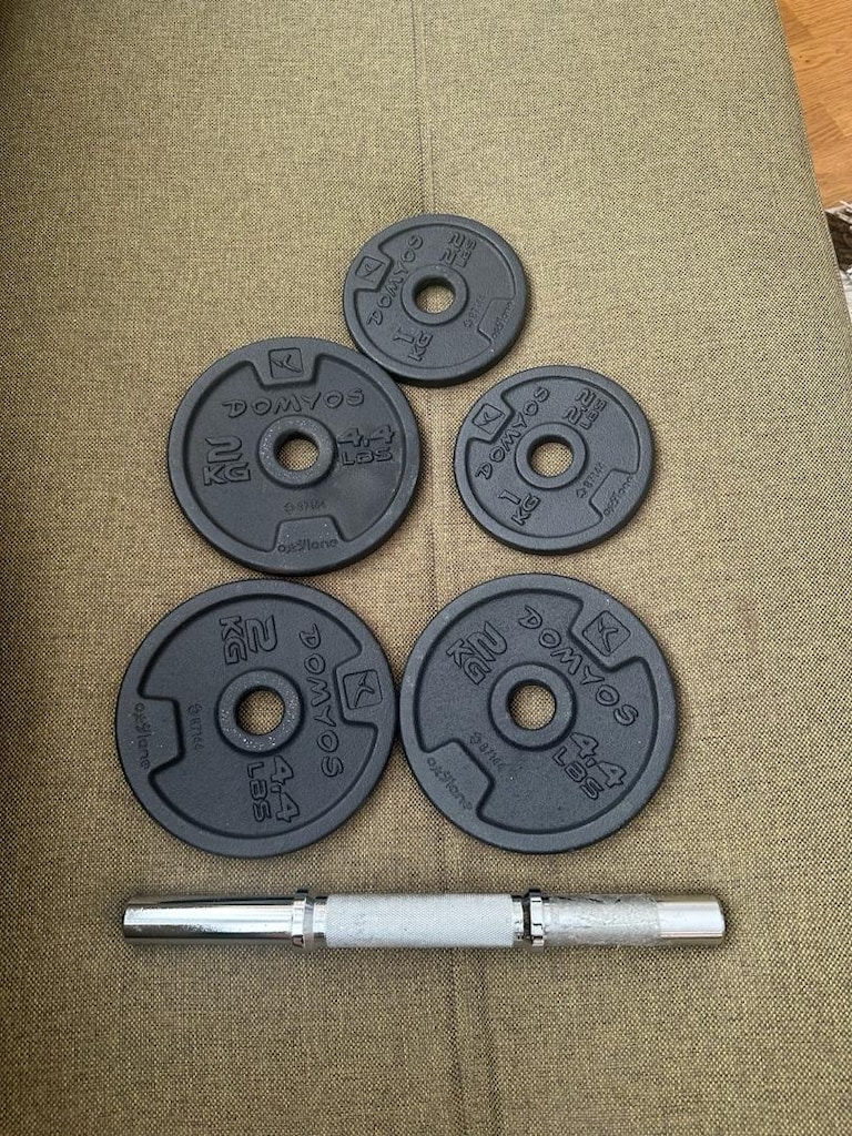 Domyos (Decathlon) Ağırlık Plakaları Seti + Dambıl Barı (Toplam 8 kg) - 3