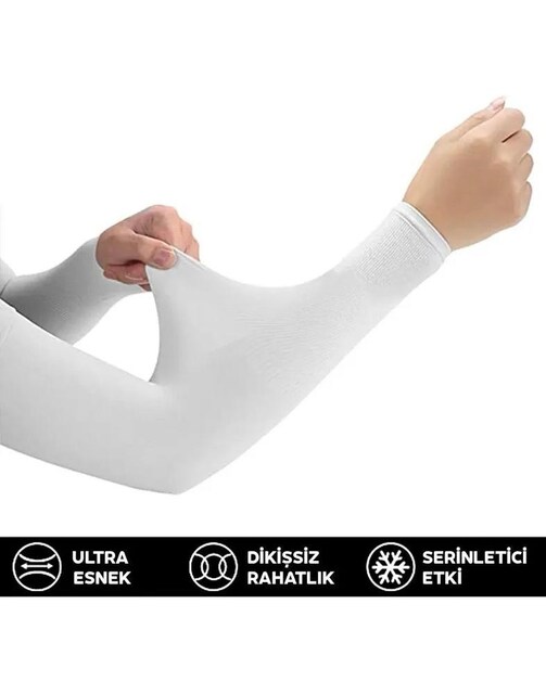 Motorsiklet Kol Çorabı Beyaz
