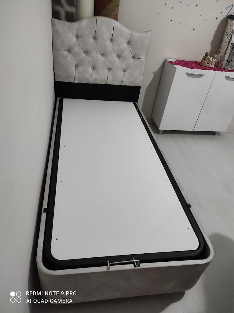 ultra lüks tek kişilik 90x190 baza başlık yatak sıfır ürün dev kampnya - 4