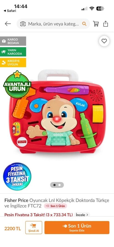 Fisher Price köpekçik doktorda - 2