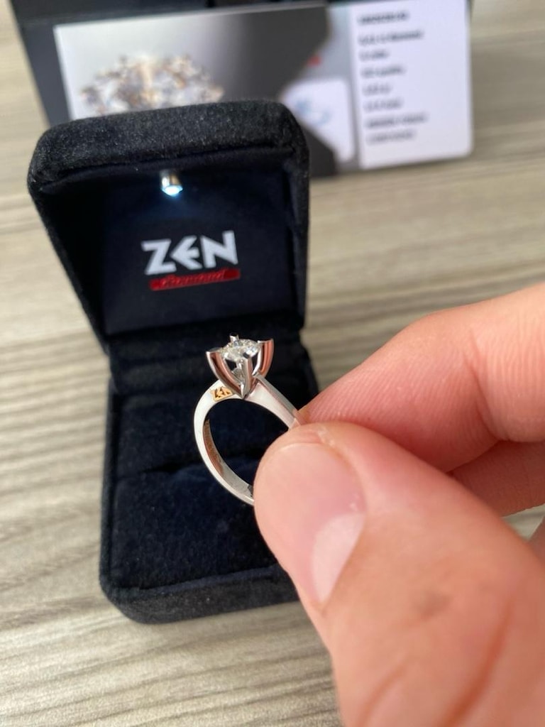 ZEN sıfır 0.40 karat hera tektaş pırlanta yüzük - 10