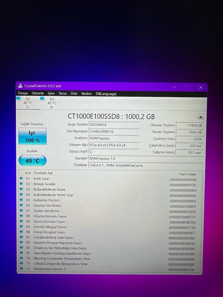 Crucial 1TB M2 SSD - 3