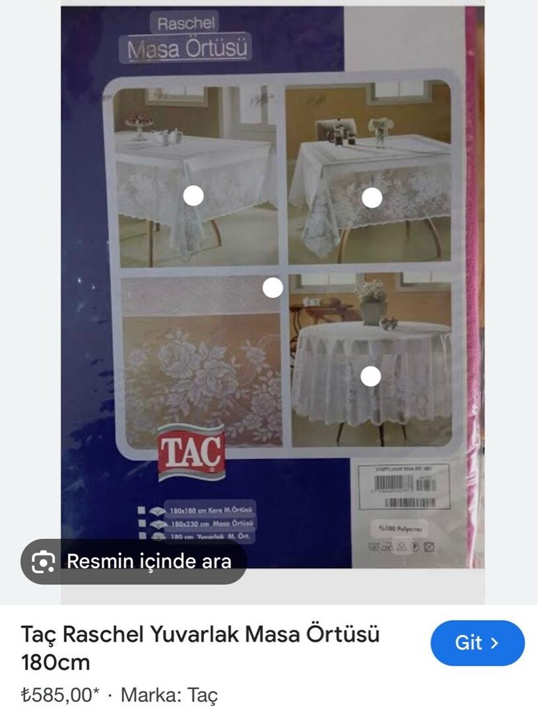 Taç nylon yuvarlak masa örtüsü - 3
